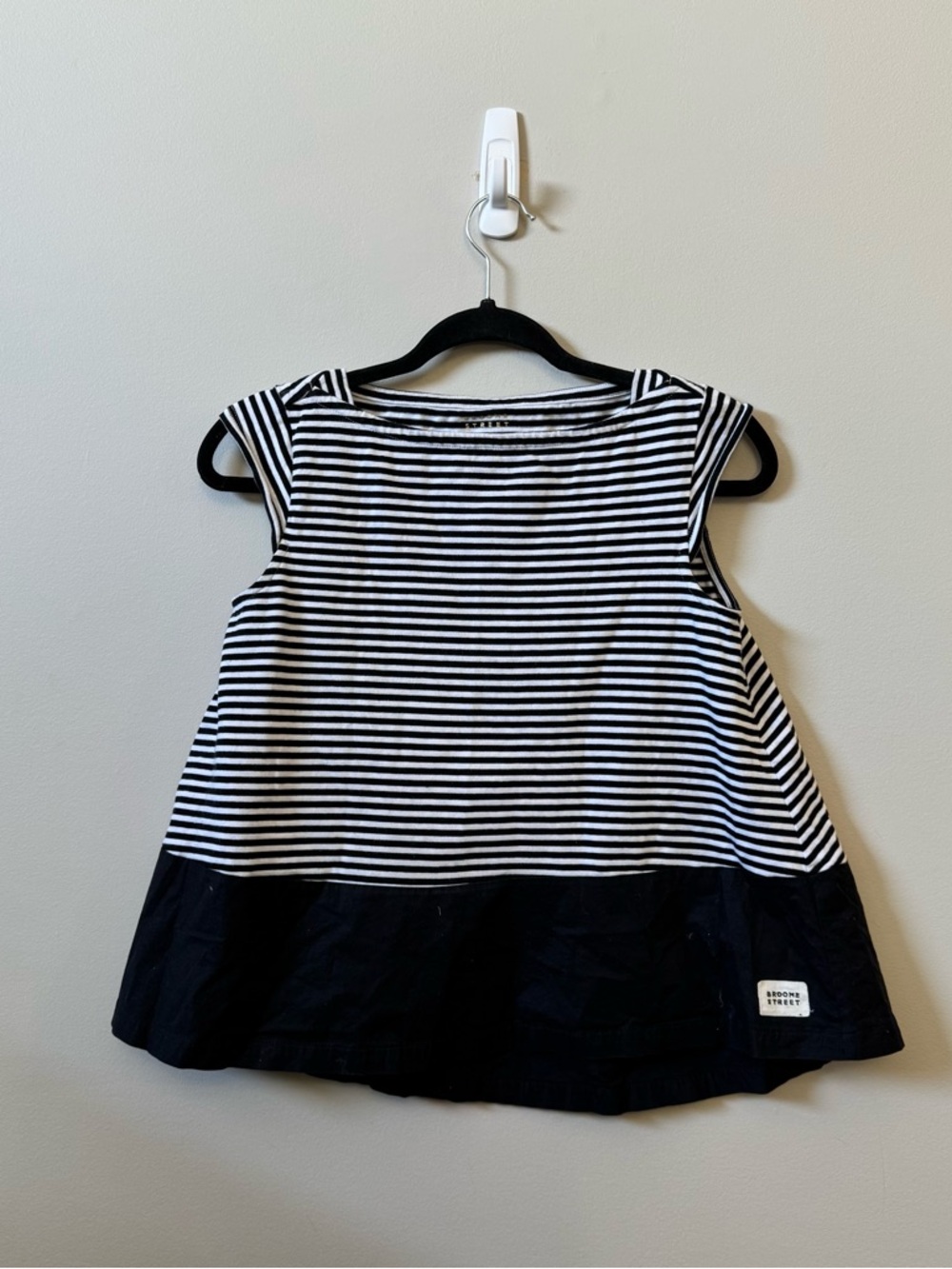 Kate Spade New York Broome Street flare tunic babydoll stripe top